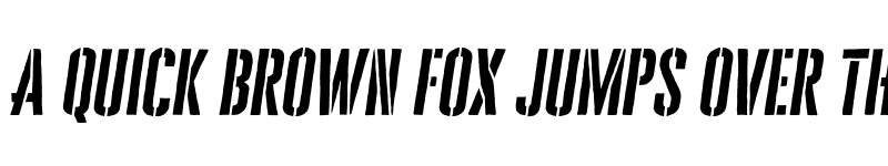 Preview of Cheddar Gothic Stencil Italic font