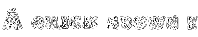 Preview of Cheese and Mouse Regular font