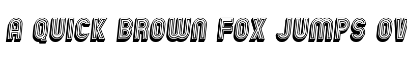 Preview of Chicago Bright Neon 3D Italic font