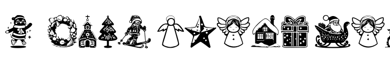 Preview of Christmas Carol Symbols Regular font