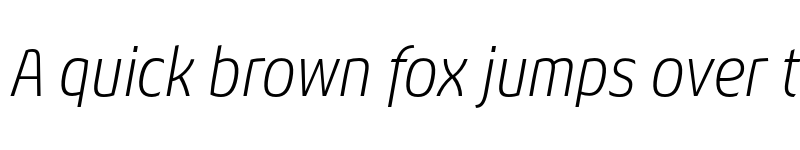 Preview of Chypre Cond Thin Italic font