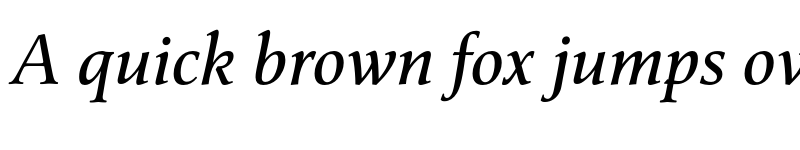 Preview of Classica Pro Italic font