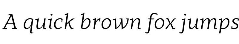 Preview of Clavo Light Italic font