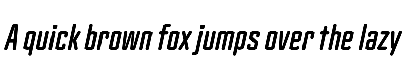 Preview of Clicker Compressed Bold Italic font