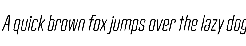 Preview of Clicker Compressed Light Italic font