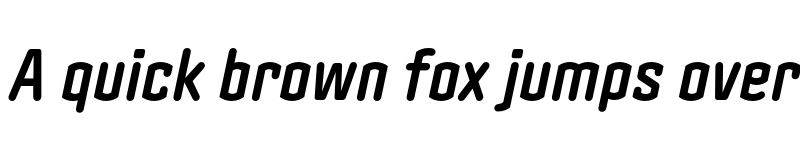 Preview of Clicker Condensed Bold Italic font