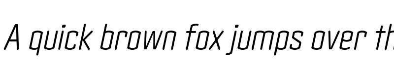 Preview of Clicker Condensed Light Italic font