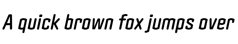 Preview of Clicker Condensed Semi Bold Italic font