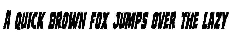 Preview of Clubber Lang Condensed Italic Condensed Italic font