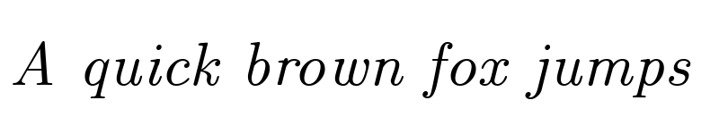 Preview of CMU Classical Serif Italic font