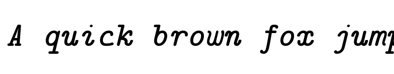 Preview of CMU Typewriter Text BoldItalic font