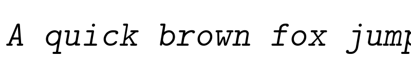Preview of CMU Typewriter Text LightOblique font