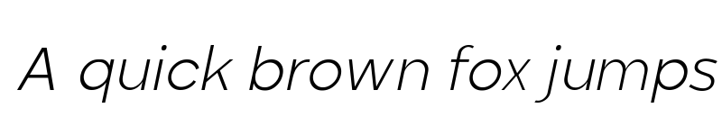 Preview of Colasta Thin Italic font