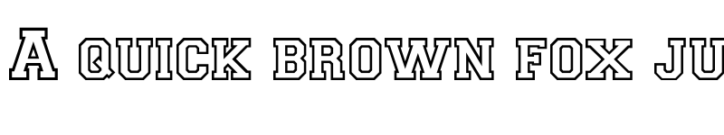 Preview of CollegiateOutlineFLF Regular font