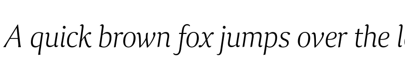 Preview of Collier Extra Thin Italic font