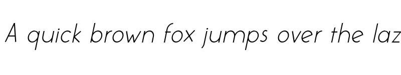 Preview of Colombia Italic font