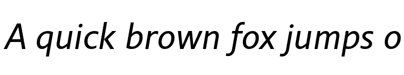 Preview of Comenia Sans Italic font