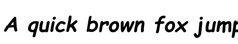 Preview of ComicSansMSW05-BoldItalic Regular font