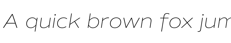 Preview of Commuters Sans Thin Italic font