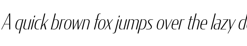 Preview of CondorCond ExtraLight Italic font