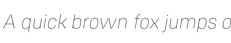 Preview of Config Alt Thin Italic font