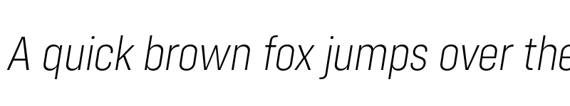 Preview of Config Condensed ExtraLight Italic font
