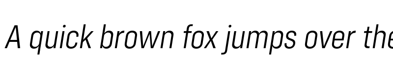 Preview of Config Condensed Light Italic font