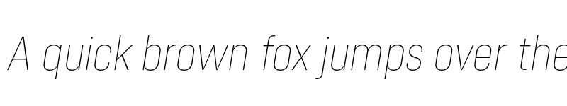 Preview of Config Condensed Thin Italic font
