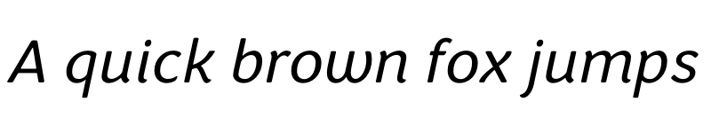 Preview of Congenial Light Italic font