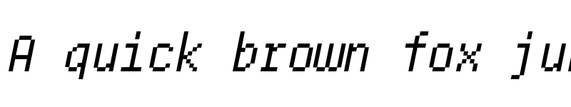 Preview of Conta Pixel Italic font