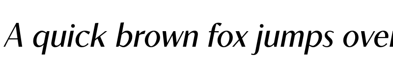 Preview of Contralto Small Regular Italic font