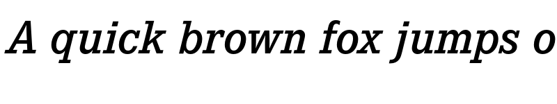 Preview of Corporate E Demi Italic font