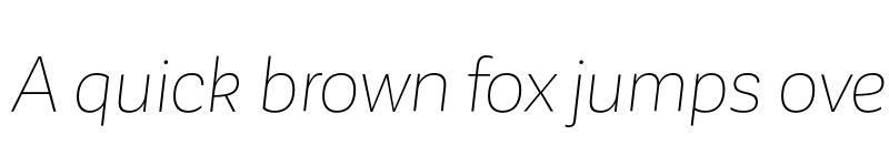 Preview of Corporative Sans Alt Thin Italic font