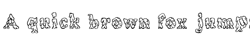 Preview of Coulures Regular font