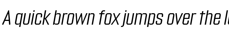 Preview of Countach Light Italic font