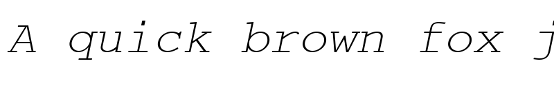 Preview of Courier ITALIC font