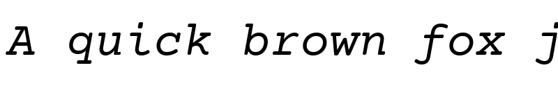 Preview of Courier Prime Italic font