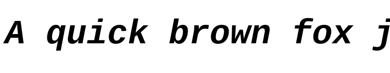 Preview of Cousine Bold Italic font