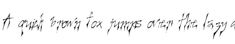 Preview of Creepygirl LightOblique font