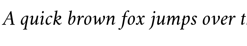 Preview of Crimson Italic font