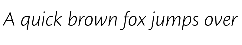 Preview of Cronos Pro Caption Light Italic font