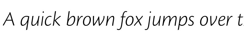 Preview of Cronos Pro Light Italic font