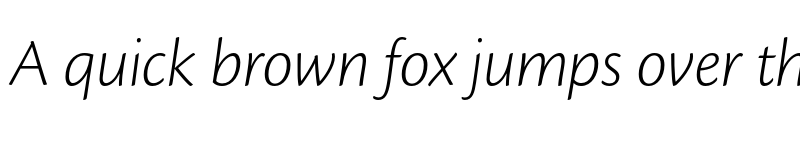 Preview of Cronos Pro Subhead Light Italic font