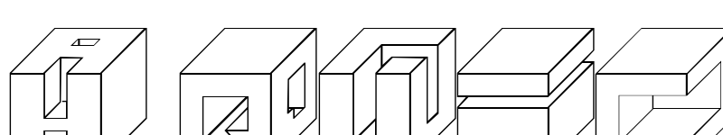 Preview of Cube Regular font