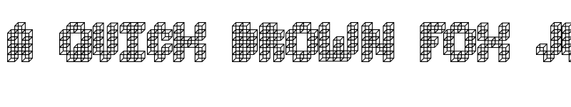 Preview of Cube Toss Regular font