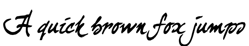 Preview of curlyJoe Regular font