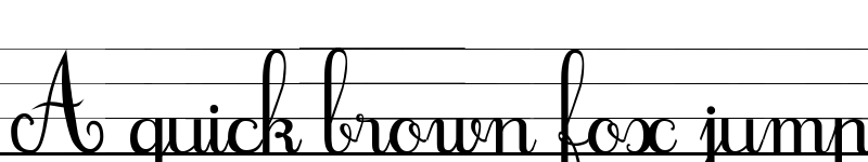 Preview of Cursif & Lignes Regular font