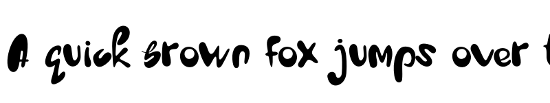 Preview of cute peppy Regular font