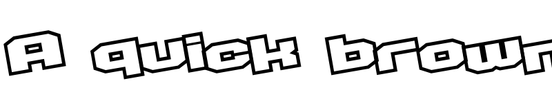 Preview of D3 Egoistism outline leaning Regular font