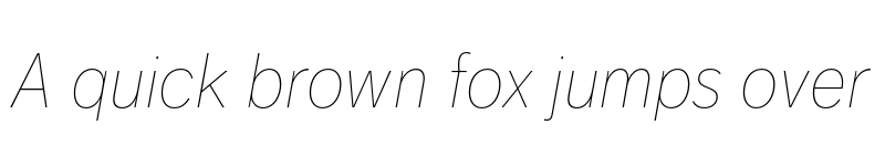 Preview of Dagny Pro Thin Italic font